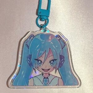 Miku hatsune double sided epoxy keychain